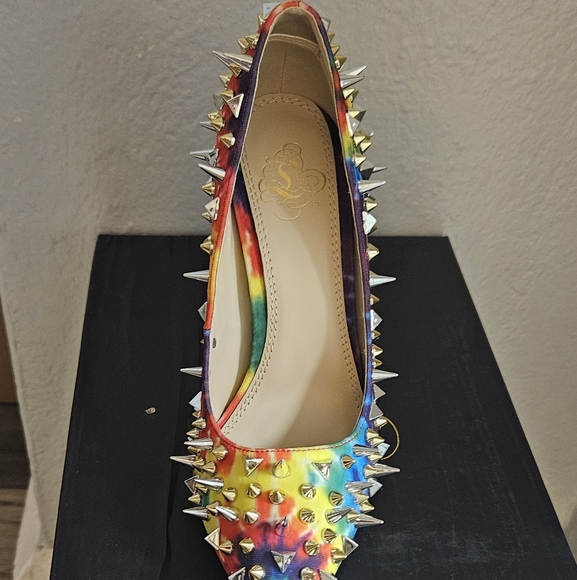 Liliana Rainbow Pumps Shayla Stilettoes SIZE 7 SIZE 8 High Heels New - Picture 4 of 4